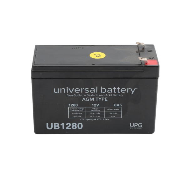 HySecurity 12VDC Ub1280 8Ah F2 Battery - MX000909 (Default)