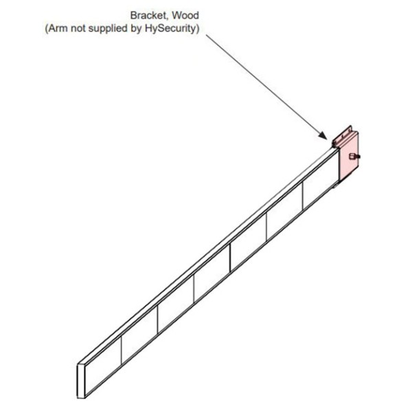 HySecurity Wood Arm Bracket For StrongArmPark DC - MX002652 (Contains Highlighted Part Only)