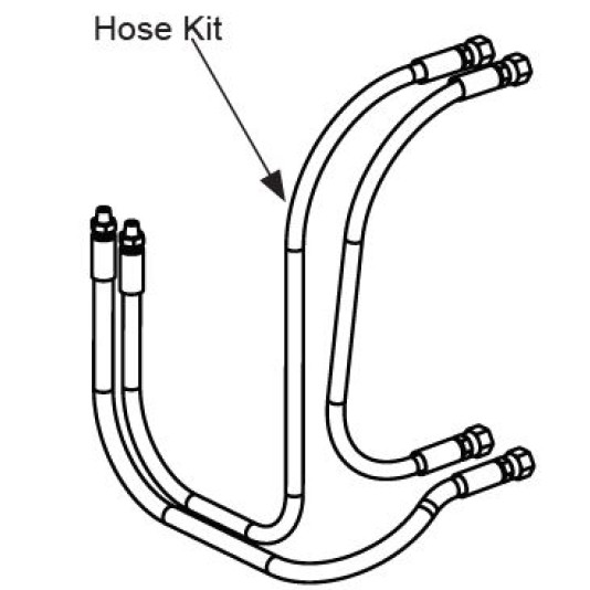 HySecurity Hydraulic Hose Kit (3/8 inch x 22 inch) For SlideDriver Modular - MX001732