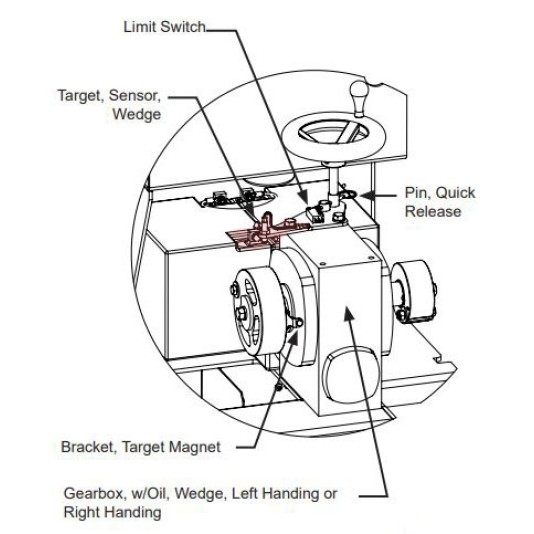 HySecurity Target Proximity Sensor For WedgeSmart DC - MX3566 (Contains Highlighted Part Only)