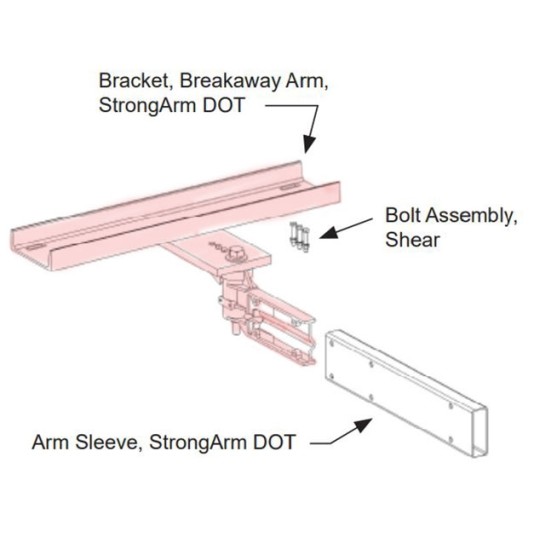 HySecurity Breakaway Arm Bracket For StrongArmDOT 28 - MX4202 