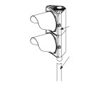 HySecurity Traffic Light and Pole Assembly With Galvanized Pole - MX4171
