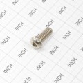 HySecurity Nickel Plated Button Head Bolt For SwingRiser (3/8") - MX001089 (Grid Shown For Scale)