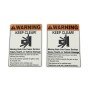Automatic Moving Gate English Warning Sign Kit (Two Pack) - 8.5" x 11" Aluminum Automatic Gate Warning Signs - MX002012
