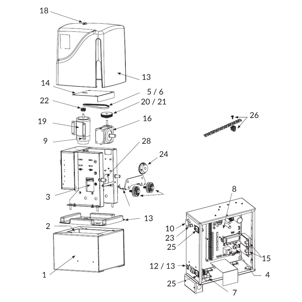 SlideSmart DC 10F, 15 Chassis, Mechanical and Electrical - Part Finder ...